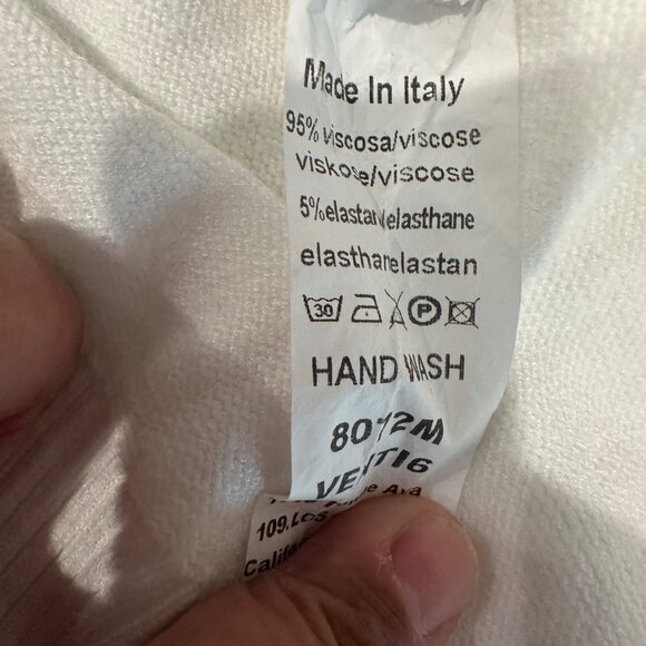 Venti6 White Turtleneck Sweater With Gold Heart Detail One Size Viscose/Elastane - Picture 3 of 9